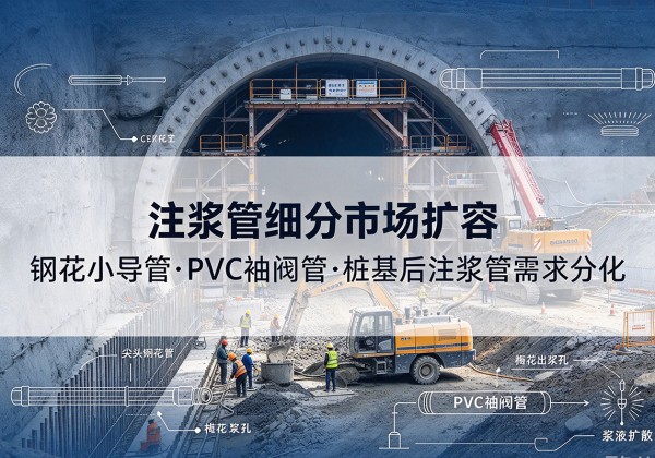 达坂城注浆管细分市场扩容，隧道钢花小导管、PVC 袖阀管、桩基后注浆管需求分化